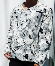 Charger l'image dans la galerie, Veste écru motif fleuri en coton (Taille 48)