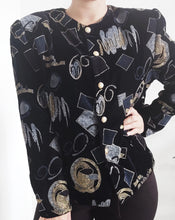 Charger l'image dans la galerie, Blazer vintage noir style 80's fabriquée en France 🇫🇷