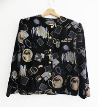 Charger l'image dans la galerie, Blazer vintage noir style 80's fabriquée en France 🇫🇷