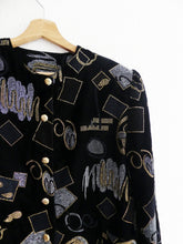 Charger l'image dans la galerie, Blazer vintage noir style 80's fabriquée en France 🇫🇷