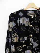Charger l'image dans la galerie, Blazer vintage noir style 80's fabriquée en France 🇫🇷