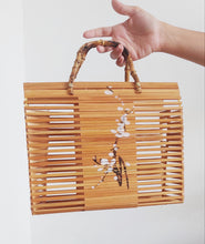 Charger l&#39;image dans la galerie, Sac ajouré en bois esprit bohème osier
